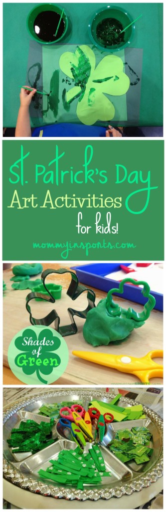 Looking for some fun St. Patrick's Day art activities for your kids? Start here! Tons of ideas in shades of green!