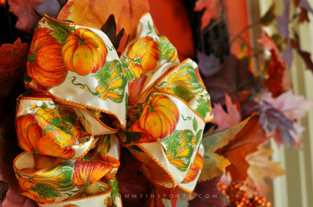 Easy Fall Decorations Wreath Bow