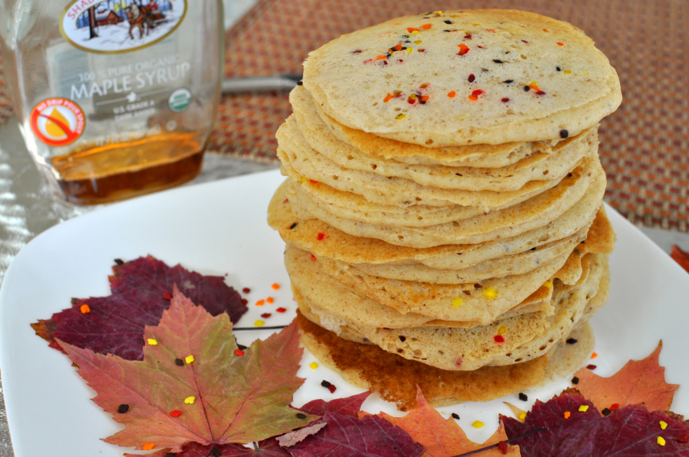 Fall Leaf Whole Wheat Pancakes