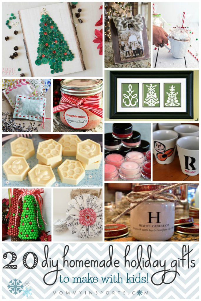 Want to make a homemade gift but not sure where to start? Here are 20 DIY Homemade Holiday Gift ideas you can easily make with your kids! 