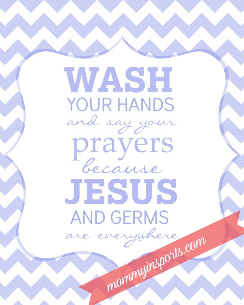 FREE bathroom printable Wash your hands Periwinkle mis